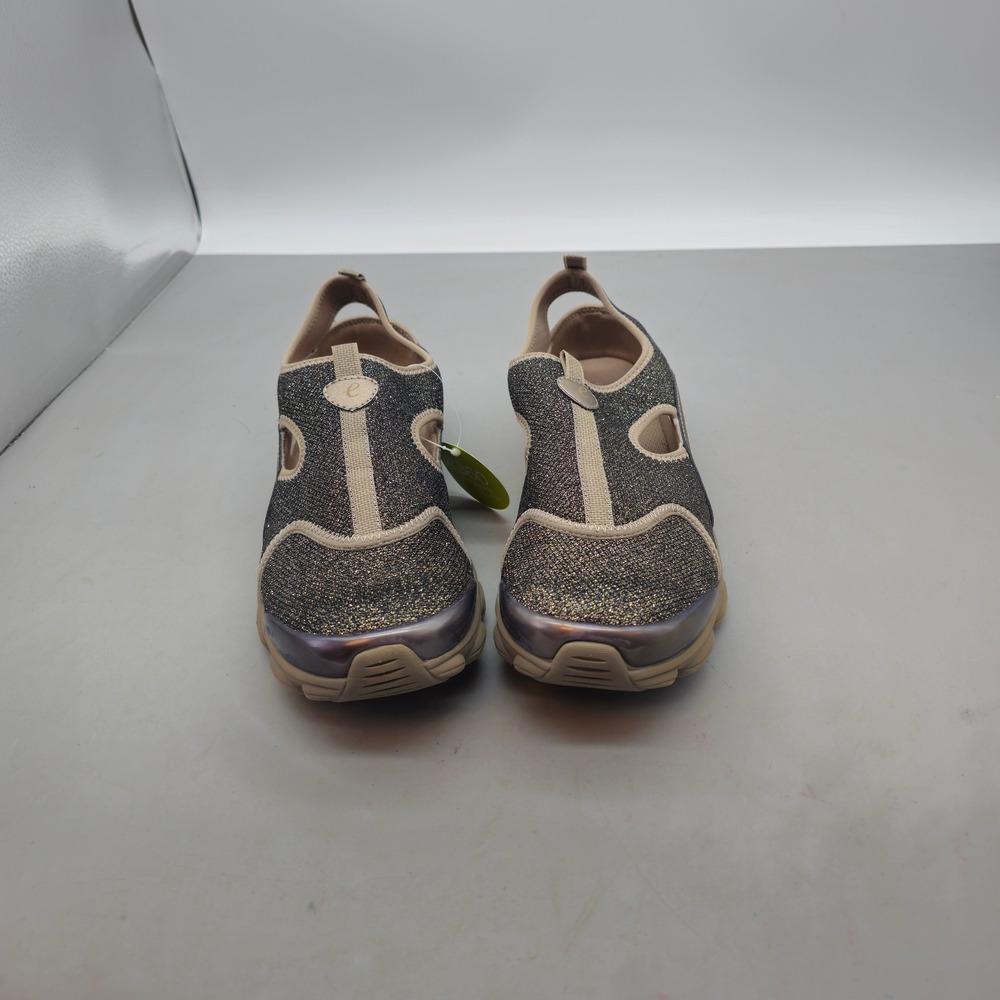 Easy Spirit e360 Rayfield Women 11W Taupe Gold Sparkle Slip On Walking Shoes